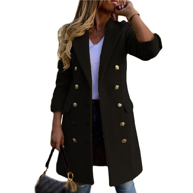 A24F-Women Fall Winter Wool Co - огляд і ціна Wool Coat Peacoat