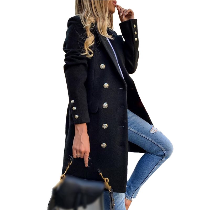 A24F-Women Fall Winter Wool Co - огляд і ціна Wool Coat Peacoat