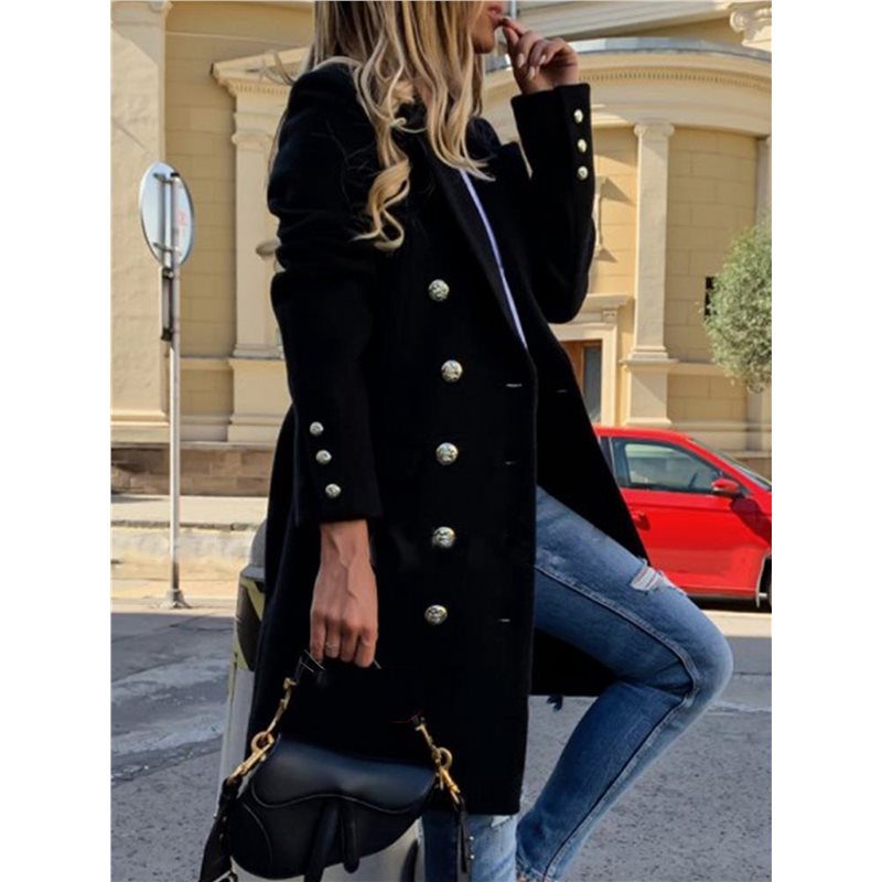 A24F-Women Fall Winter Wool Co - огляд і ціна Wool Coat Peacoat