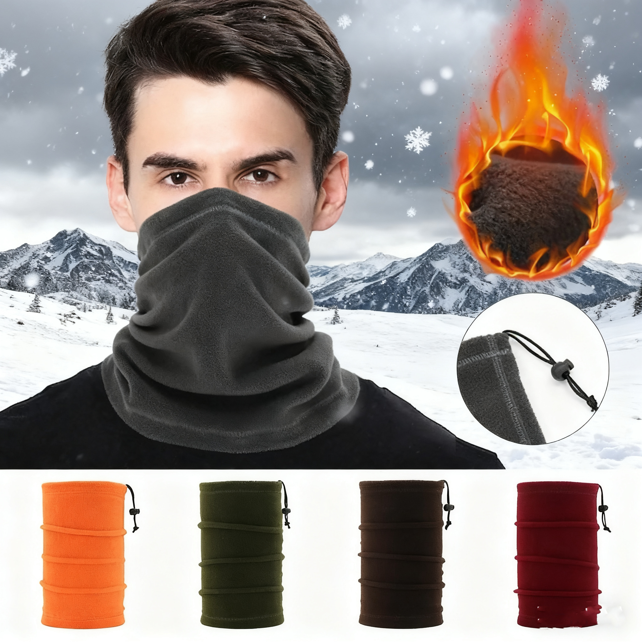 Winter Face Cover Neck Gaiter  - огляд і ціна Neck Gaiter Fleece