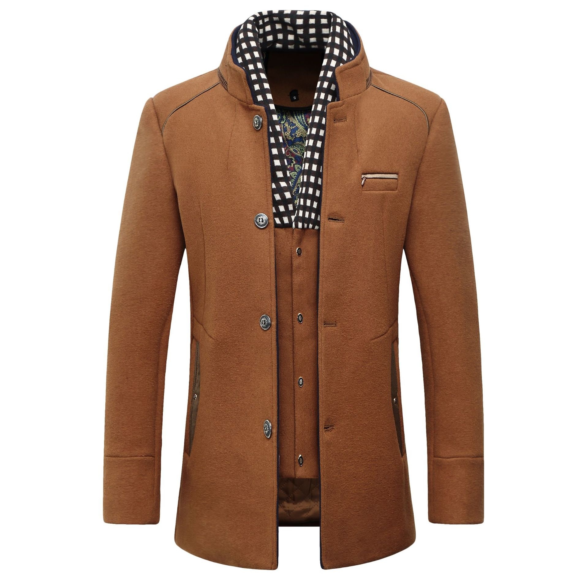 Fashion Men's Wool jacket Clas - огляд і ціна Wool Coat Peacoat