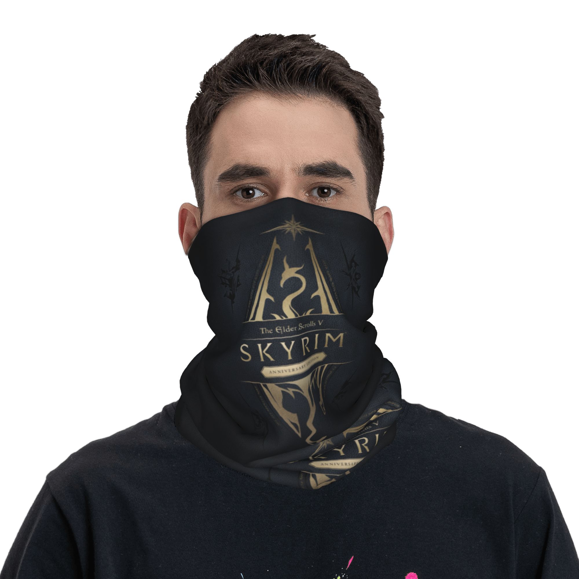 Custom Skyrim Logo Bandana Win - огляд і ціна Neck Gaiter Fleece