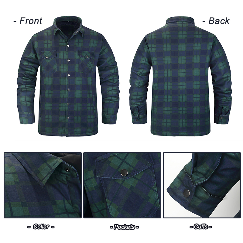 Winter Plaid Shirts For Mens T - огляд і ціна Flannel Shirt Lined