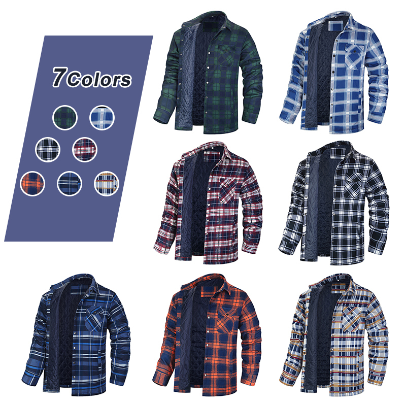Winter Plaid Shirts For Mens T - огляд і ціна Flannel Shirt Lined
