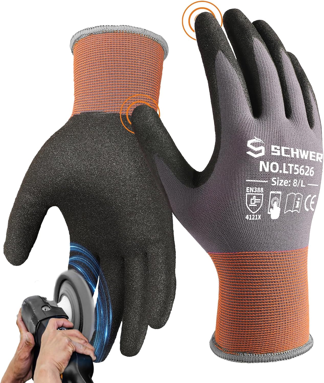 6 Pairs Heavy Duty Work Gloves - огляд і ціна Touch Screen Gloves
