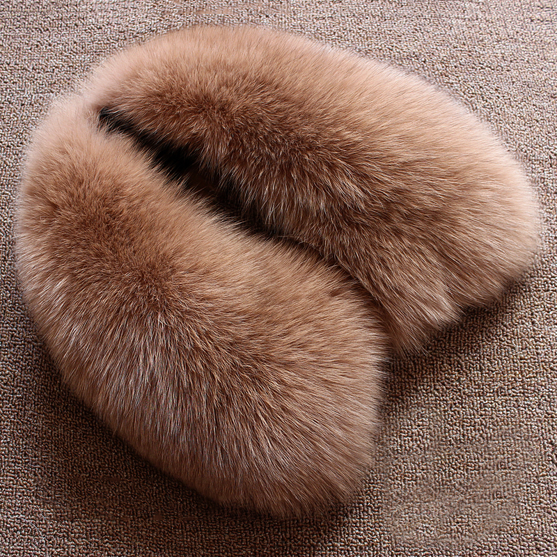 Real wool collar whole fur fox - огляд і ціна Wool Scarf Men