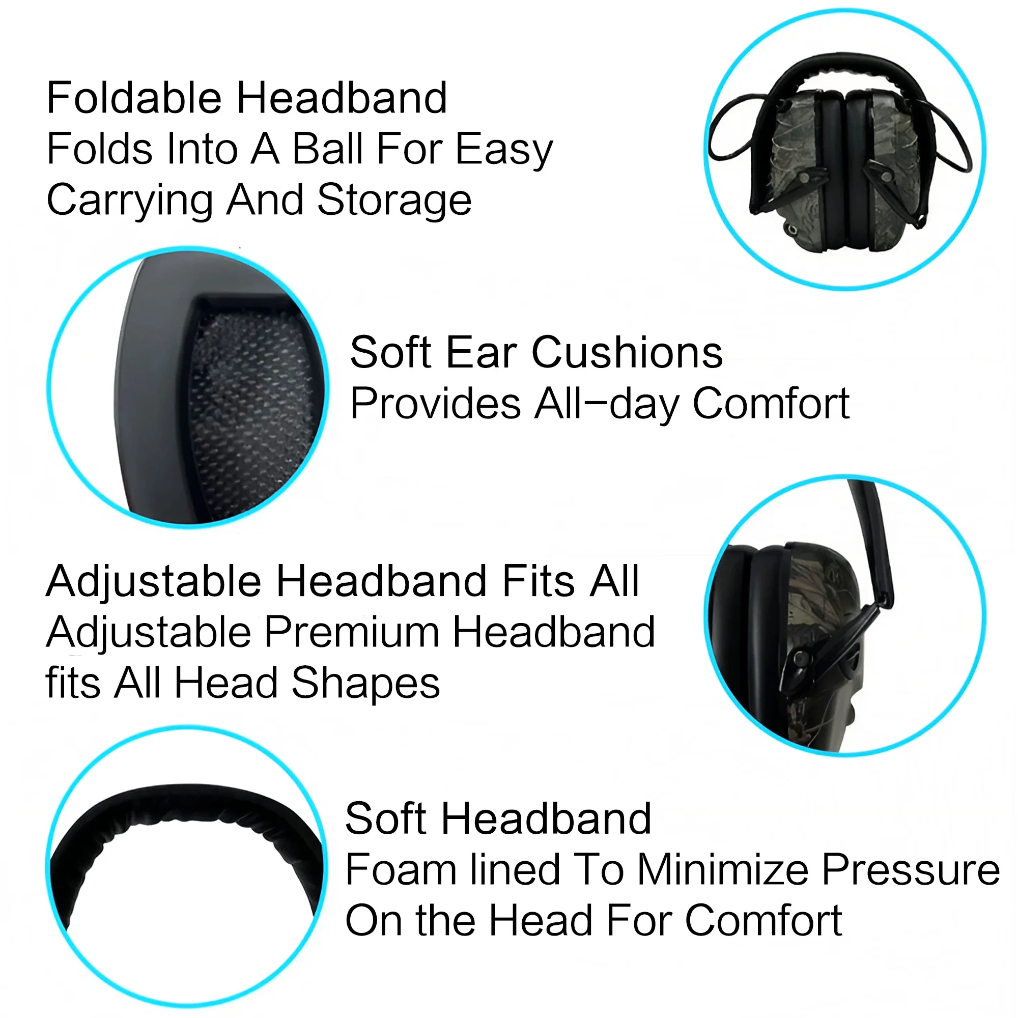 Outdoor Tactical Electronic Ea - огляд і ціна Earmuffs Foldable