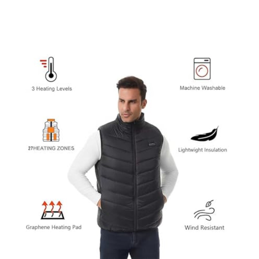 Heated Down Vest for and Wo wi - огляд і ціна Heated Vest Battery