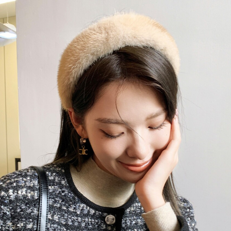 Real Mink Fur Headband Natural - огляд і ціна Winter Headband Fleece