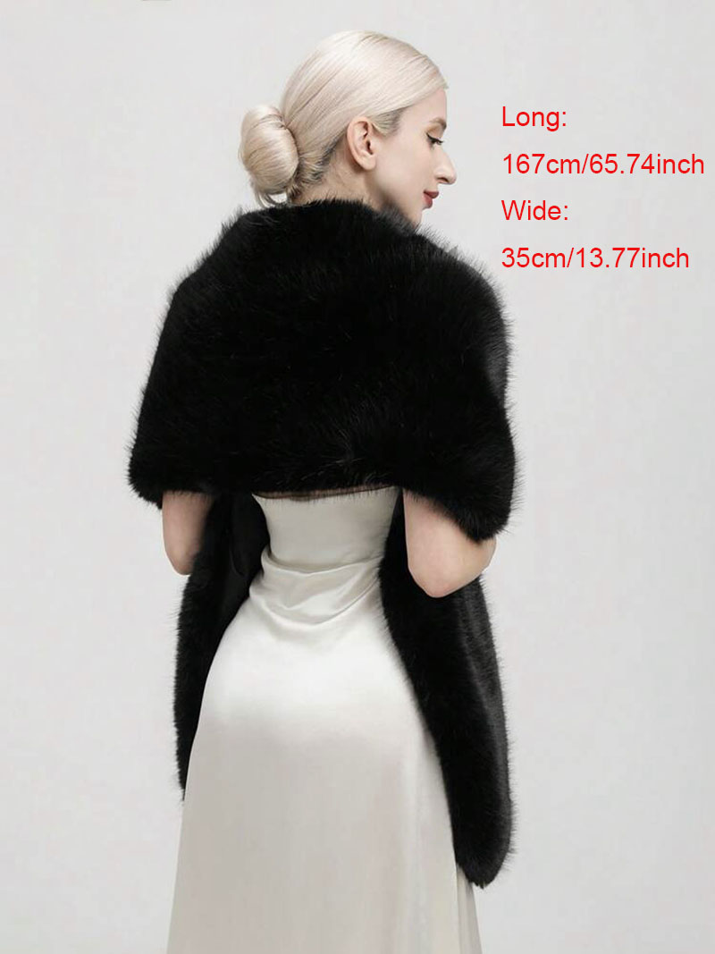 Fashion Luxury Faux Fox Fur Sh - огляд і ціна Shawl Wrap Winter