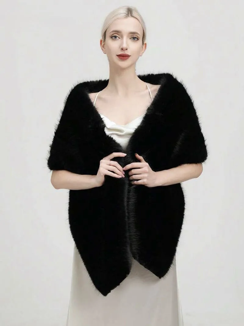 Fashion Luxury Faux Fox Fur Sh - огляд і ціна Shawl Wrap Winter