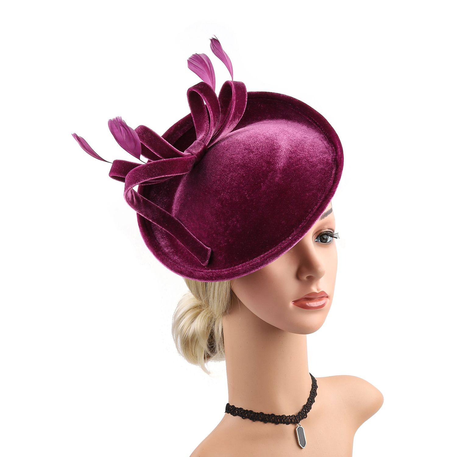 Velour Velvet Fascinator Feath - огляд і ціна Winter Headband Fleece