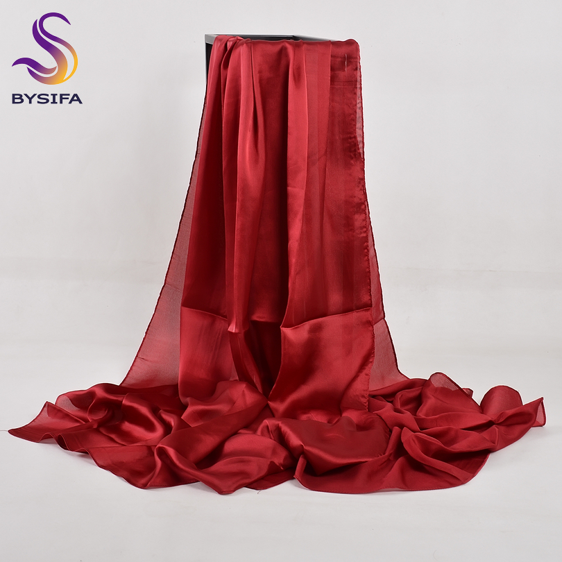[BYSIFA] Solid Color Silk Scar - огляд і ціна Shawl Wrap Winter