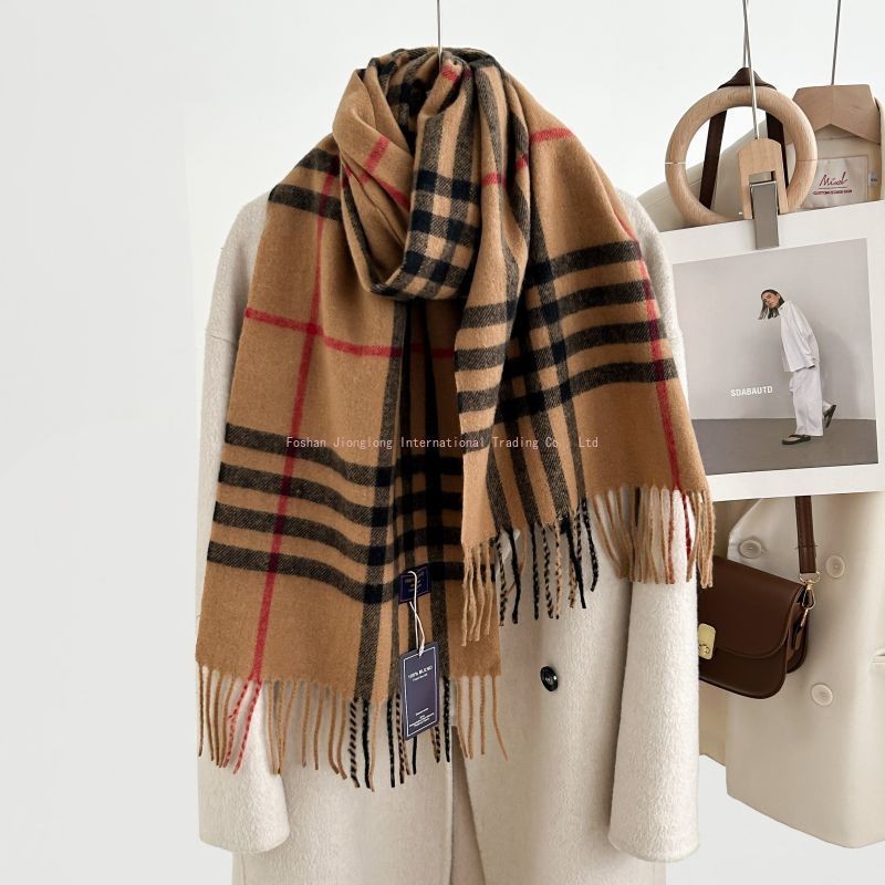 Autumn and winter classic chec - огляд і ціна Wool Scarf Men