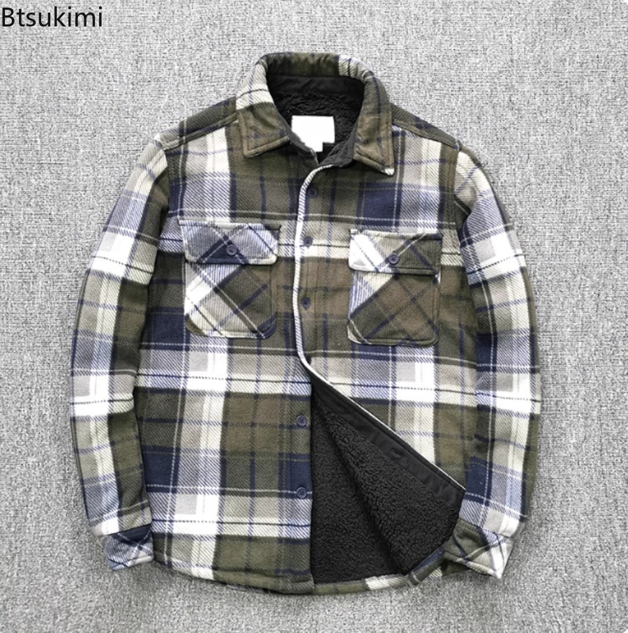 Mens Winter Fleece Linend Warm - огляд і ціна Flannel Shirt Lined