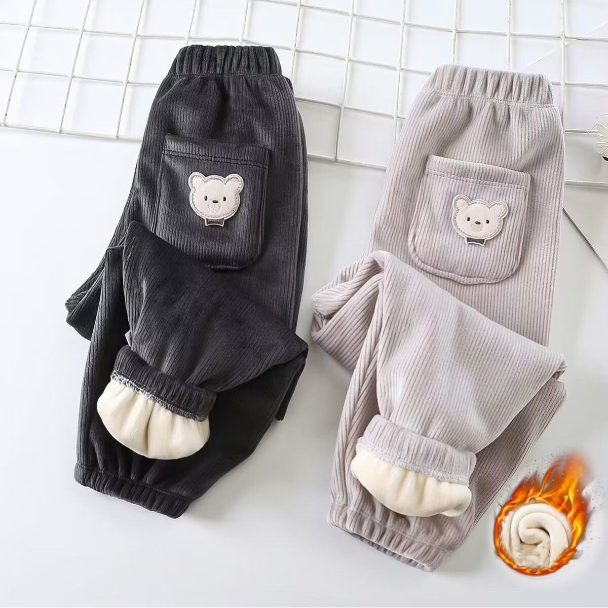 1pcs Boy Girl Winter Velvet Co - огляд і ціна Corduroy Pant Warm