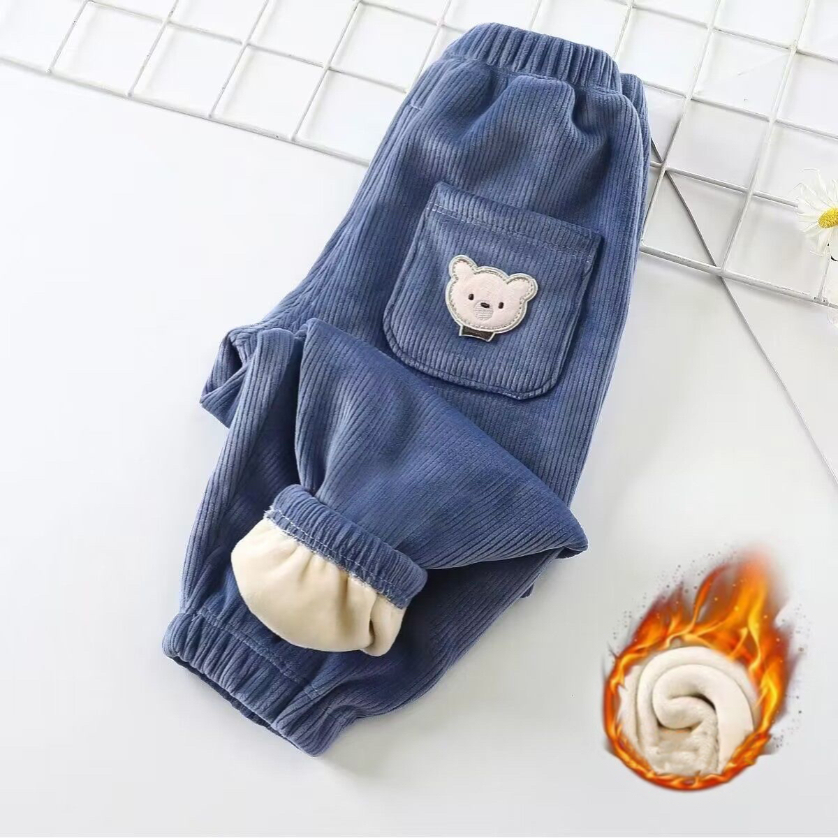 1pcs Boy Girl Winter Velvet Co - огляд і ціна Corduroy Pant Warm