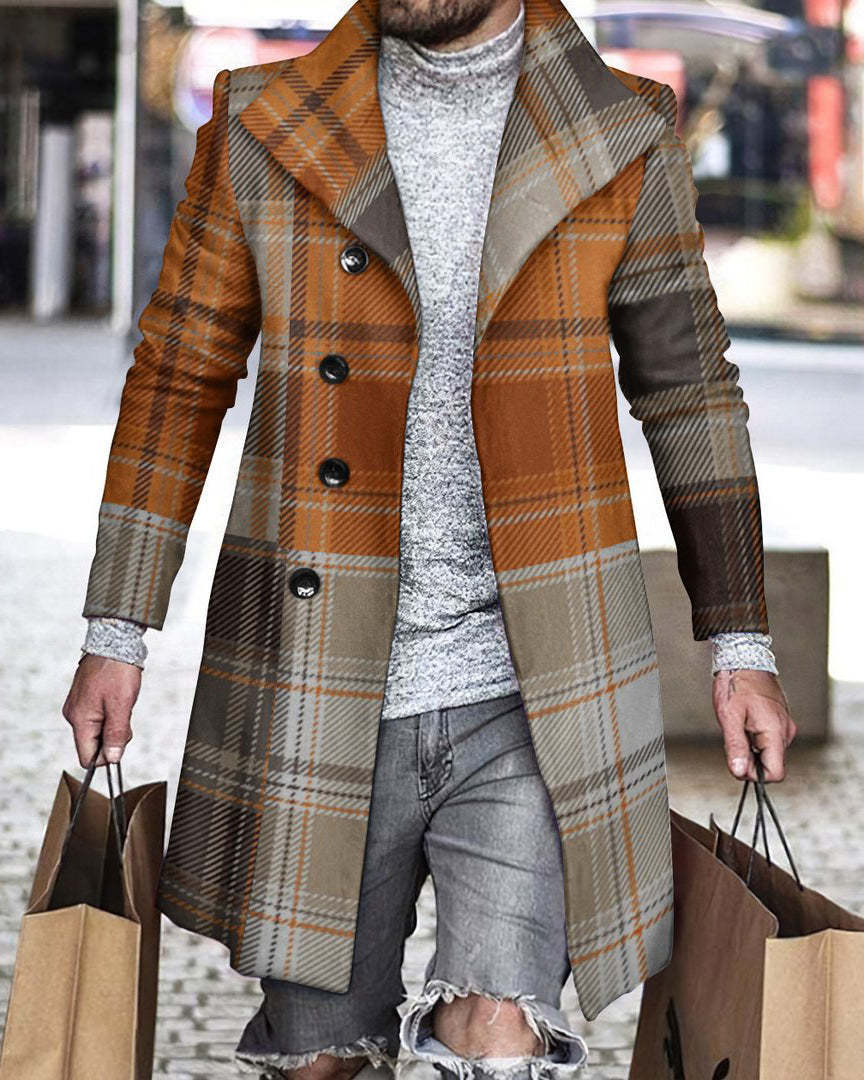 2025 Long Coat Men Mens Wool J - огляд і ціна Wool Coat Peacoat