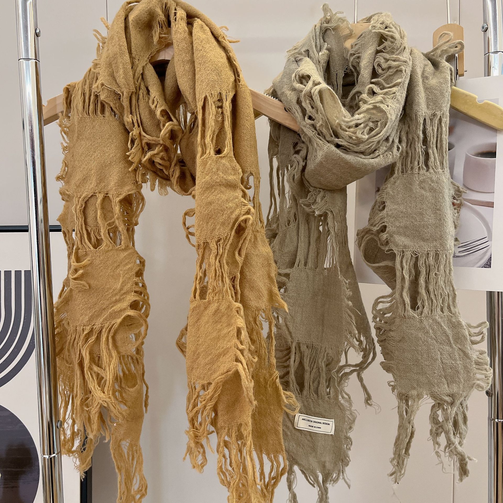 2025 New Fashion Ripped Hole T - огляд і ціна Wool Scarf Men