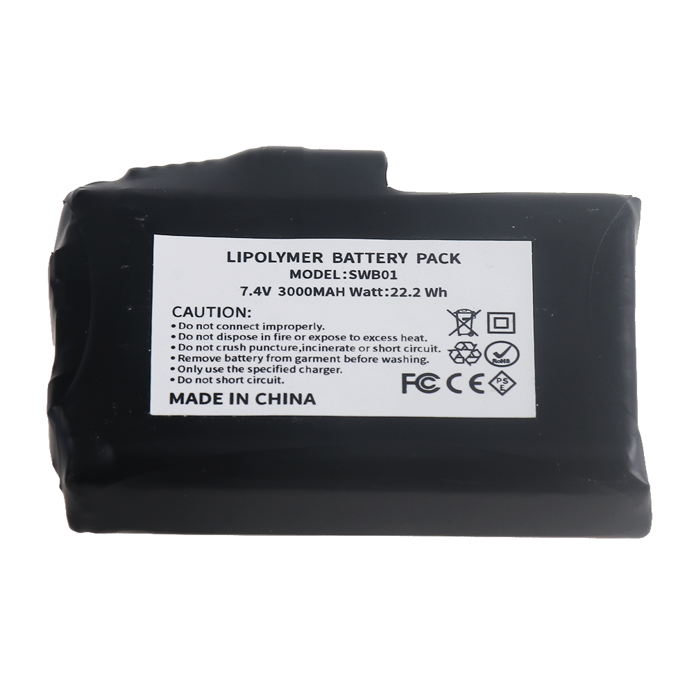 7.4V 3000mah Li-Polymer Batter - огляд і ціна Heated Vest Battery