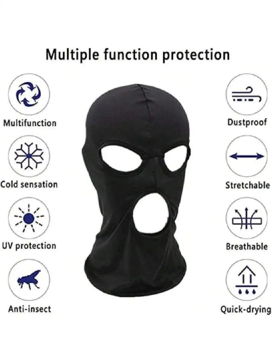 3 Hole Black Balaclava Face Ma - огляд і ціна Balaclava Ski Mask