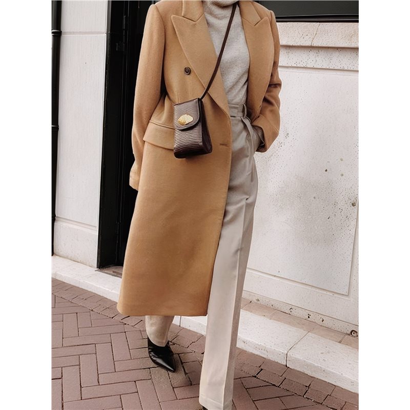 A24F-Womens Long Wool Coats Fa - огляд і ціна Wool Coat Peacoat
