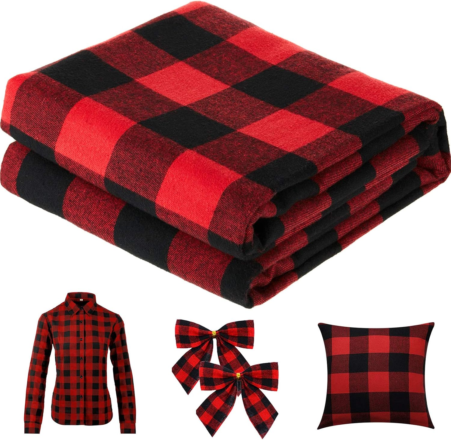 Christmas Plaid Fabric for DIY - огляд і ціна Flannel Shirt Lined