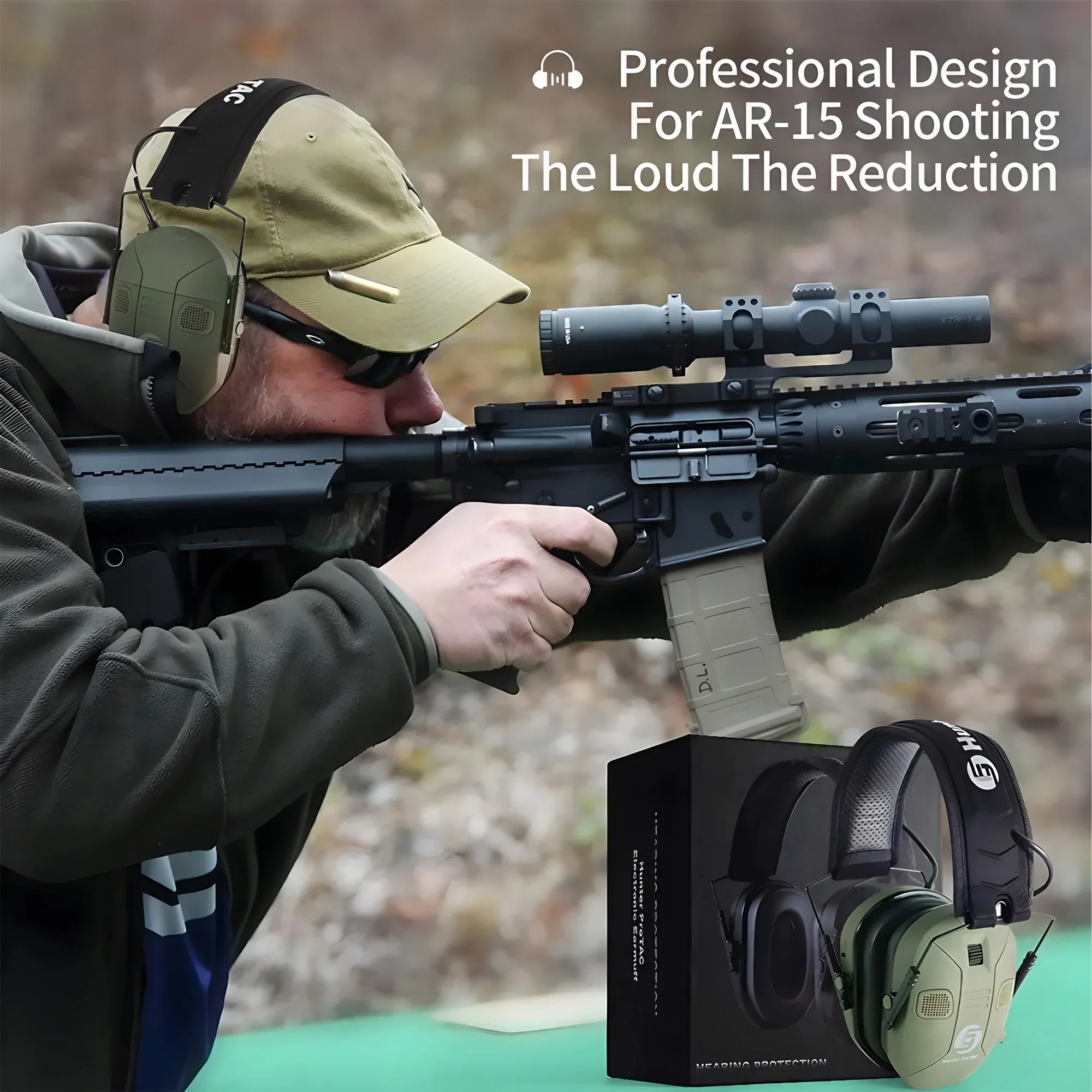 Foldable Tactical Hearing Prot - огляд і ціна Earmuffs Foldable
