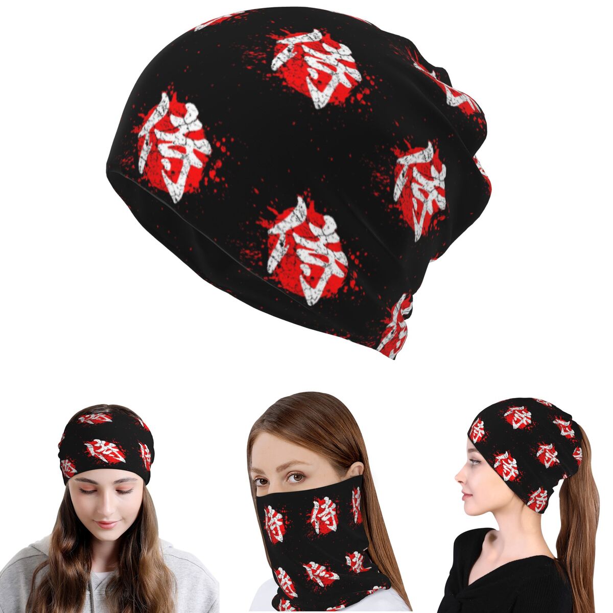 Japanese Bushido Samurai Chara - огляд і ціна Knit Beanie Hat Warm